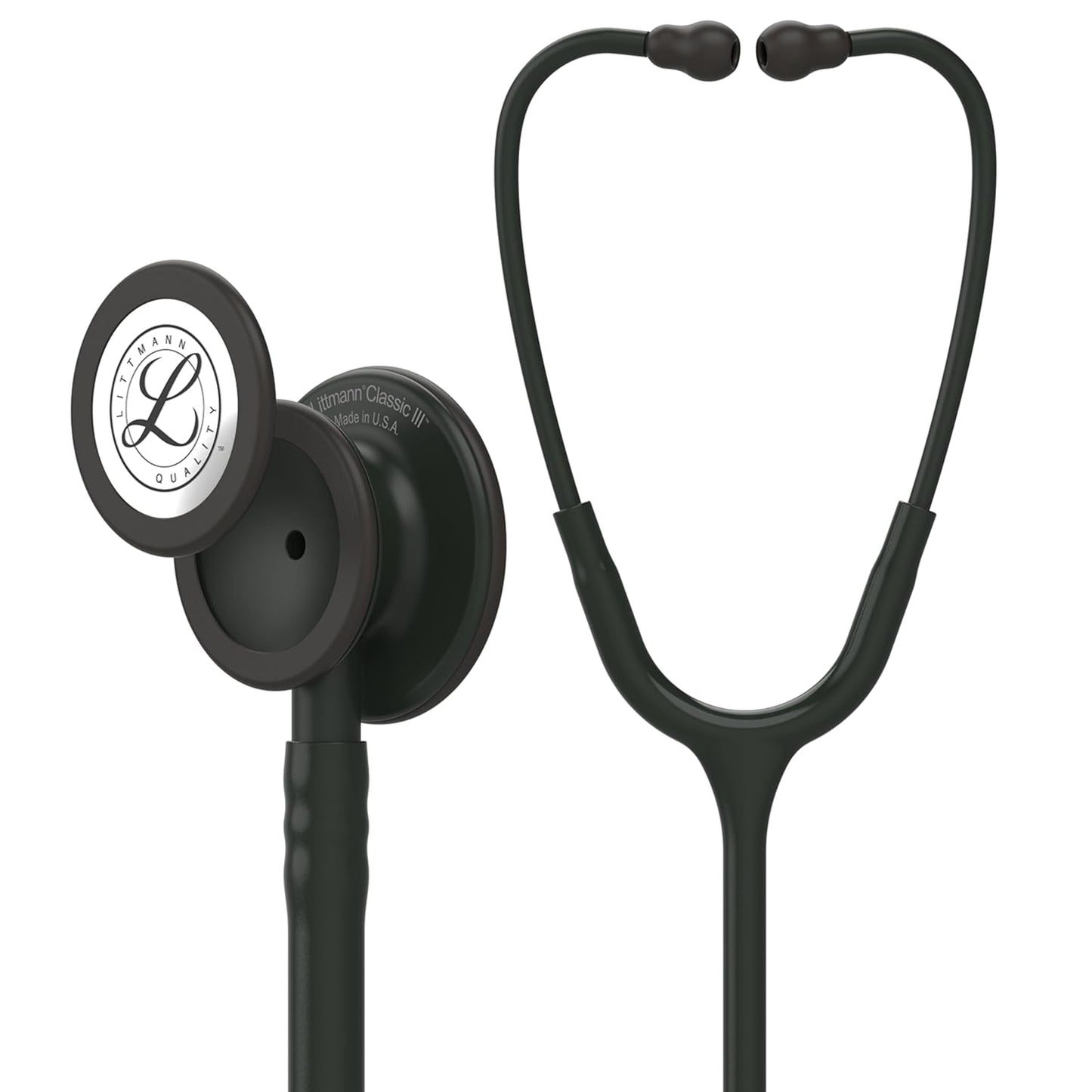 3M Littmann Classic III Monitoring Stethoscope – Black Edition Chestpiece, Black Tube, 27 inch (5803)