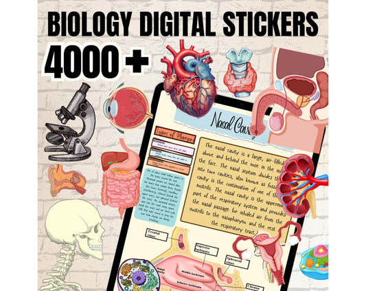 4000 + Biology Digital Stickers